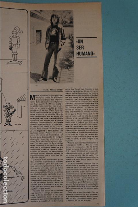 Coleccionismo de Revistas y Peri&oacute;dicos: RECORTE REPORTAJE CLIPPING DE MARIA SCHNEIDER REVISTA SEMANA N&ordm; 1935 PAG 71