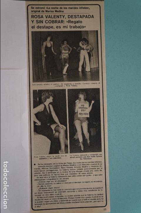 Coleccionismo de Revistas y Peri&oacute;dicos: RECORTE REPORTAJE CLIPPING DE ROSA VALENTY REVISTA SEMANA N&ordm; 1936 PAG 65
