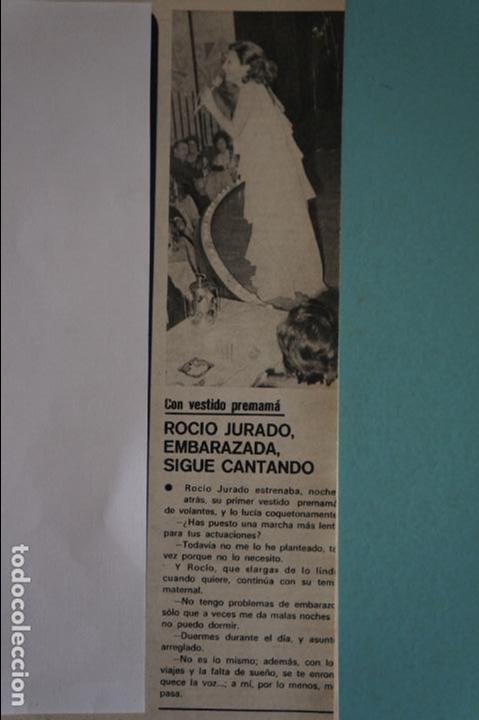 Coleccionismo de Revistas y Peri&oacute;dicos: RECORTE REPORTAJE CLIPPING DE ROCIO JURADO REVISTA SEMANA N&ordm; 1922 PAG.81 L 5