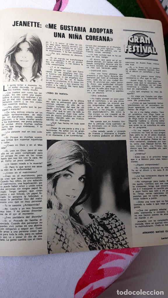 Coleccionismo de revistas y peri&oacute;dicos: JEANETTE recorte vintage