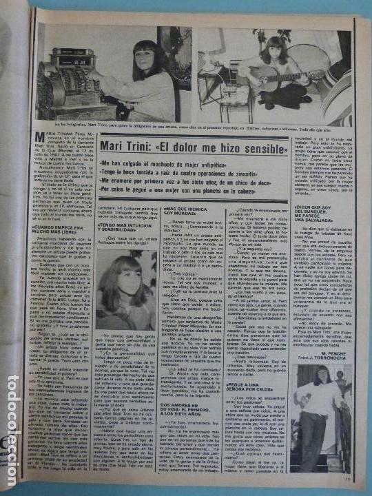 Coleccionismo de Revistas y Peri&oacute;dicos: RECORTE REPORTAJE CLIPPING DE MARI TRINI REVISTA SEMANA N&ordm; 1947 PAG 19