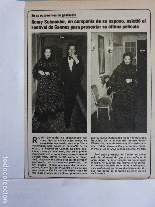 Coleccionismo de Revistas y Peri&oacute;dicos: RECORTE REPORTAJE CLIPPING DE ROMY SCHNEIDER REVISTA SEMANA N&ordm; 1947 PAG 33