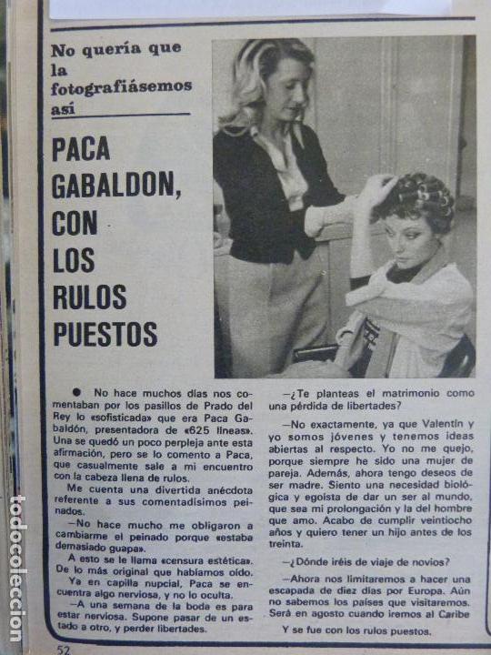 Sammeln von Zeitschriften und Zeitungen: RECORTE REPORTAJE CLIPPING DE PACA GABALDON REVISTA SEMANA N&ordm; 1947 PAG 52