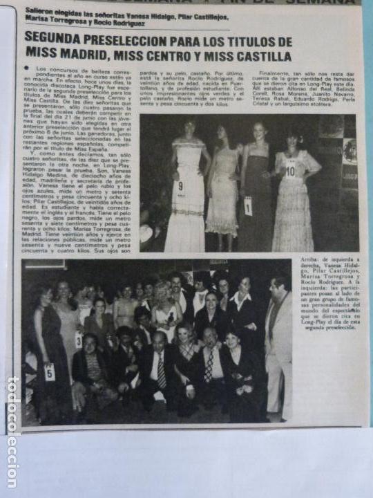 Coleccionismo de Revistas y Peri&oacute;dicos: RECORTE REPORTAJE CLIPPING DE MISS MADRID MISS CENTRO Y MISS CASTILLA REVISTA SEMANA N&ordm; 1947 PAG 69