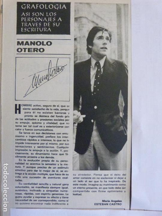 Coleccionismo de Revistas y Peri&oacute;dicos: RECORTE REPORTAJE CLIPPING DE MANOLO OTERO REVISTA SEMANA N&ordm; 1947 PAG 76