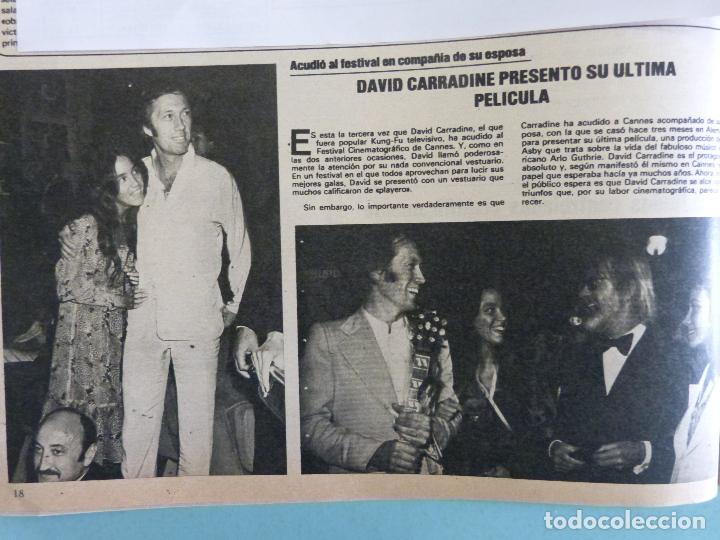 Coleccionismo de Revistas y Peri&oacute;dicos: RECORTE REPORTAJE CLIPPING DE DAVID CARRADINE REVISTA SEMANA N&ordm; 1946 PAG 18