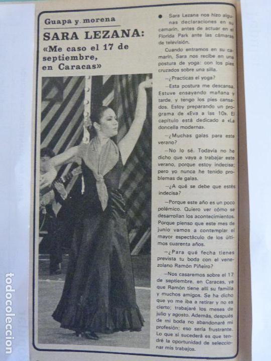 Coleccionismo de Revistas y Peri&oacute;dicos: RECORTE REPORTAJE CLIPPING DE SARA LEZANA REVISTA SEMANA N&ordm; 1946 PAG 78
