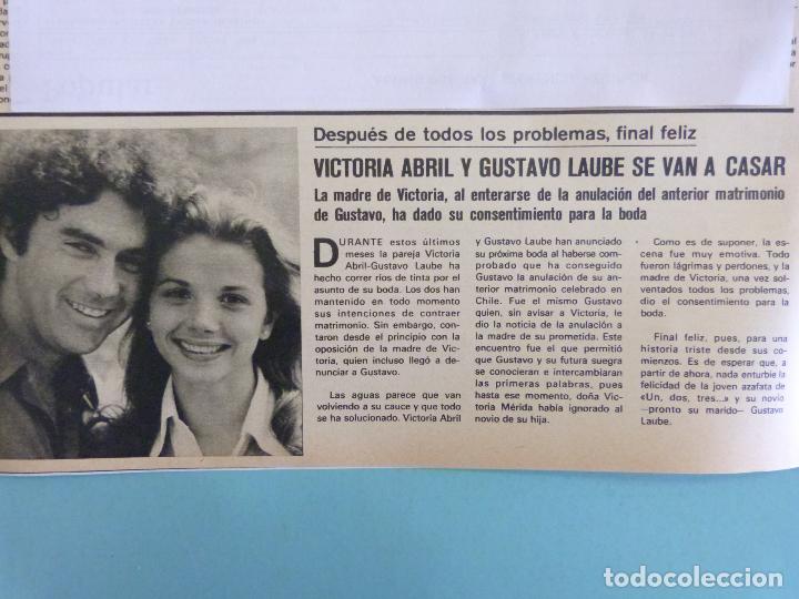 Coleccionismo de Revistas y Peri&oacute;dicos: RECORTE REPORTAJE CLIPPING DE VICTORIA ABRIL Y GUSTAVO LAUBE REVISTA SEMANA N&ordm; 1944 PAG 4