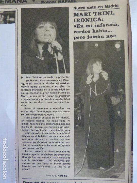Coleccionismo de Revistas y Peri&oacute;dicos: RECORTE REPORTAJE CLIPPING DE MARI TRINI REVISTA SEMANA N&ordm; 1944 PAG 84