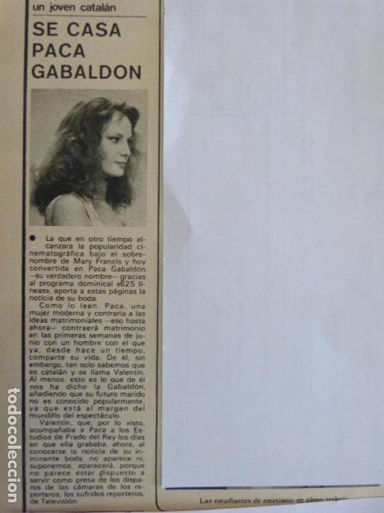 Colecionismo de Revistas e Jornais: RECORTE REPORTAJE CLIPPING DE PACA GABALDON REVISTA SEMANA N&ordm; 1944 PAG 92