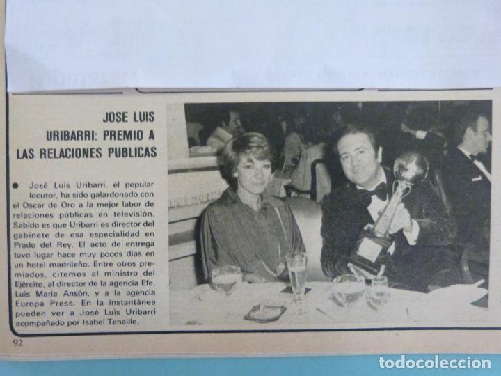 Coleccionismo de Revistas y Peri&oacute;dicos: RECORTE REPORTAJE CLIPPING DE JOSE LUIS URIBARRI REVISTA SEMANA N&ordm; 1944 PAG 92