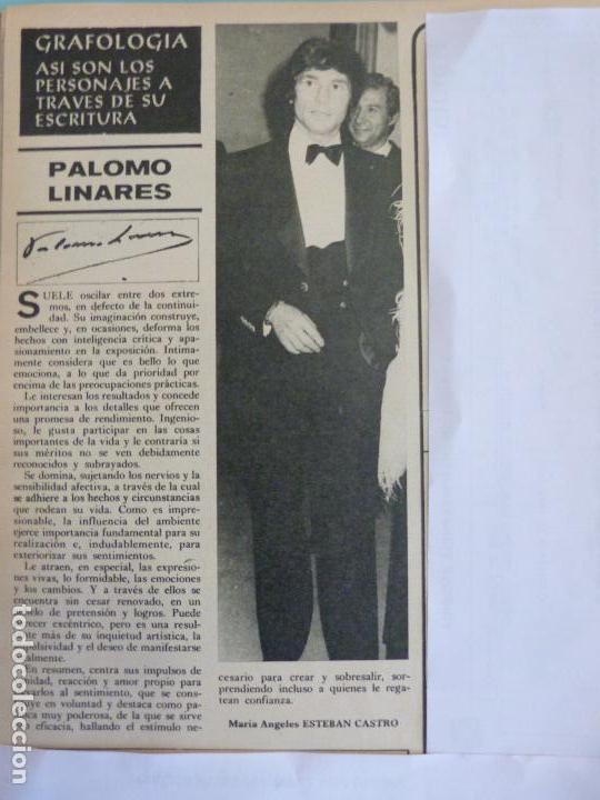 Coleccionismo de Revistas y Peri&oacute;dicos: RECORTE REPORTAJE CLIPPING DE PALOMO LINARES REVISTA SEMANA N&ordm; 1943 PAG 78
