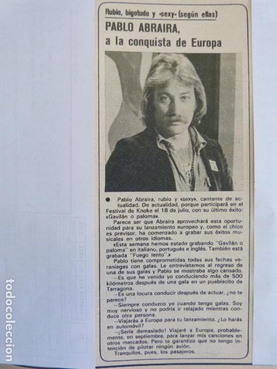 Coleccionismo de Revistas y Peri&oacute;dicos: RECORTE REPORTAJE CLIPPING DE PABLO ABRAIRA REVISTA SEMANA N&ordm; 1948 PAG 57
