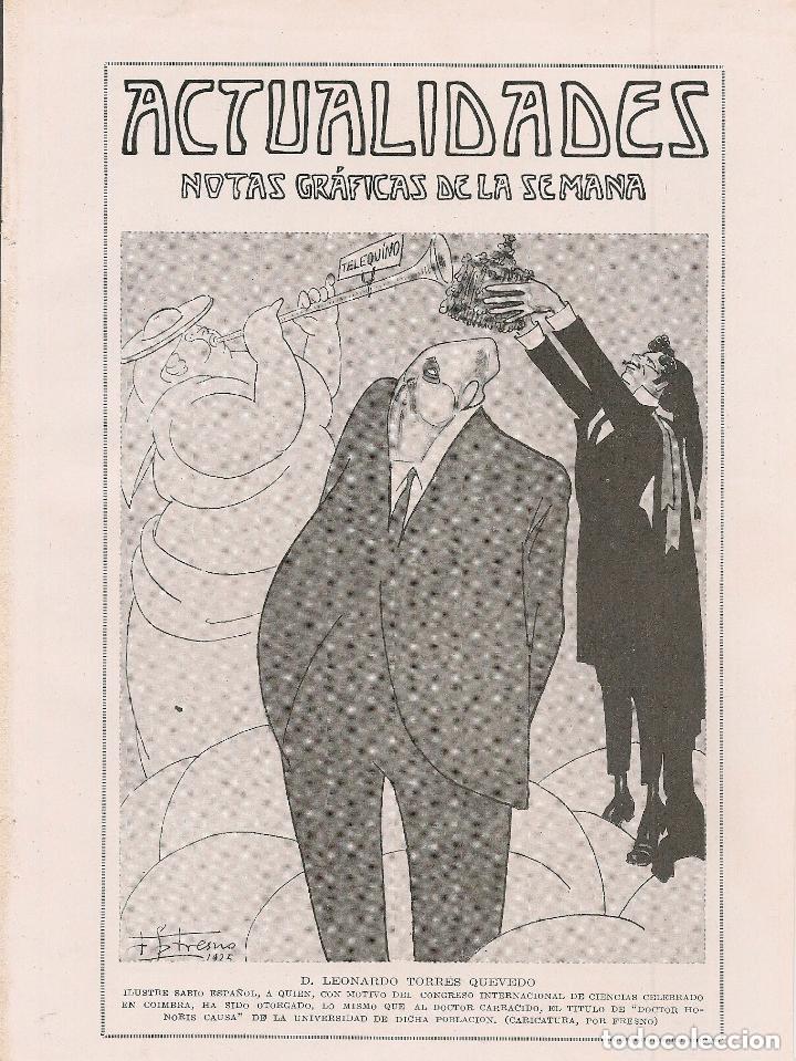 Coleccionismo de Revistas y Peri&oacute;dicos: D. Leonardo Torres Quevedo / caricatura por Fresno - 1925