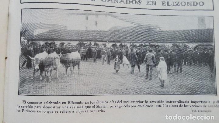 Collezionismo di Riviste e Giornali: CONCURSO DE GANADO EN ELIZONDO BAZTAN HOJA A&Ntilde;O 1909