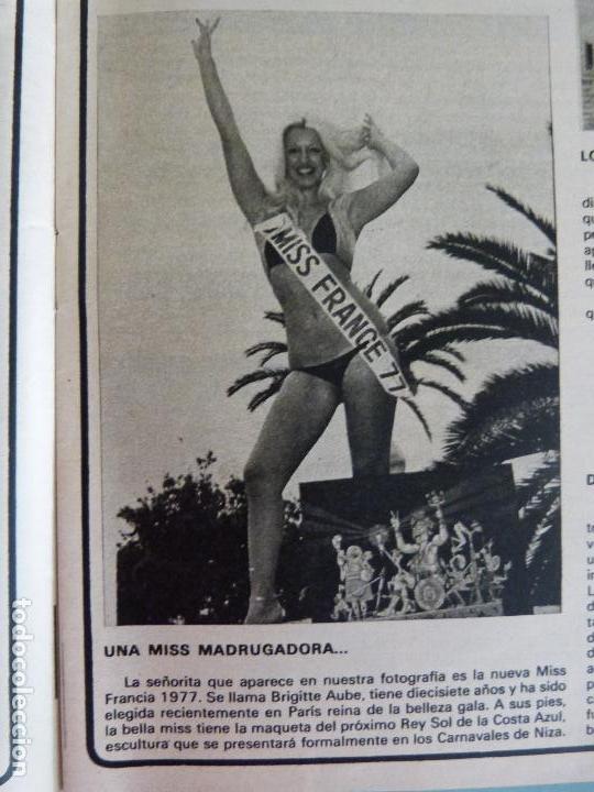 Coleccionismo de Revistas y Peri&oacute;dicos: RECORTE REPORTAJE CLIPPING DE BRIGITTE AUBE MISS FRANCIA 1977 REVISTA SEMANA N&ordm; 1929 PAG 25