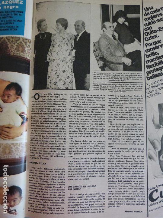 Coleccionismo de Revistas y Peri&oacute;dicos: RECORTE REPORTAJE CLIPPING DE POSTER DE PILAR VELAZQUEZ REVISTA SEMANA N&ordm; 1929 PAG 38-39