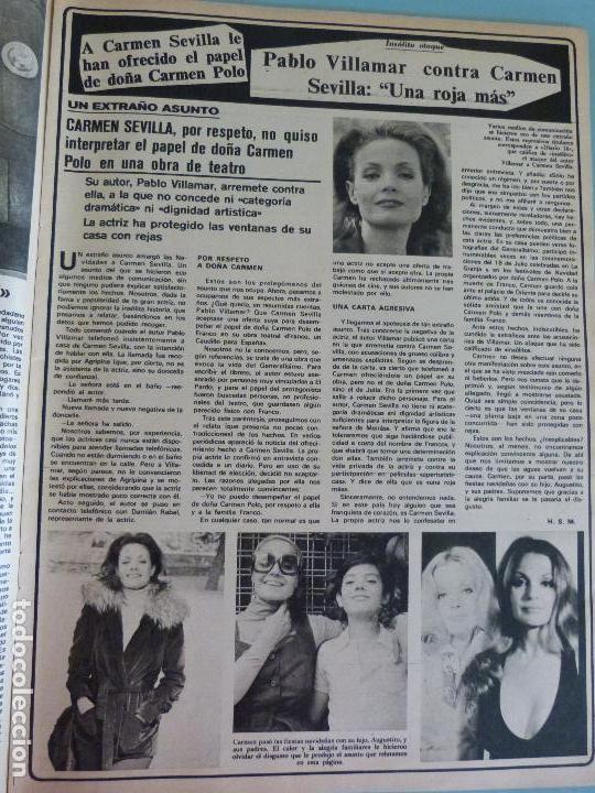 Coleccionismo de Revistas y Peri&oacute;dicos: RECORTE REPORTAJE CLIPPING DE CARMEN SEVILLA REVISTA SEMANA N&ordm; 1925 PAG. 27 L 5