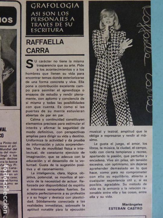Coleccionismo de Revistas y Peri&oacute;dicos: RECORTE REPORTAJE CLIPPING DE RAFFAELLA CARRA REVISTA SEMANA N&ordm; 1926 PAG 53