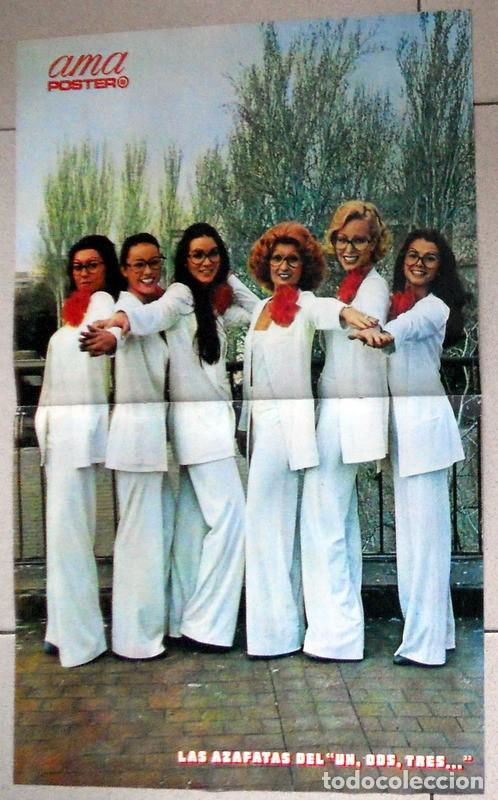 Coleccionismo de revistas y peri&oacute;dicos: POSTER REVISTA AMA - LAS AZAFATAS del UN,DOS,TRES - PROGRAMA TV - VICTORIA ABRIL