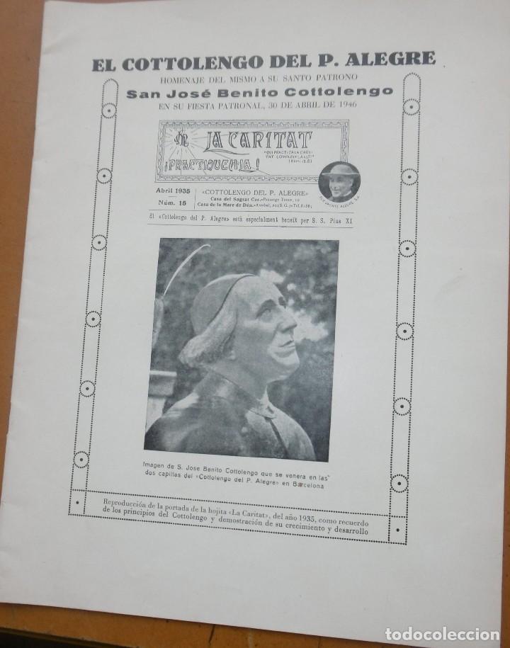 Coleccionismo de revistas y peri&oacute;dicos: COTTOLENGO DEL P ALEGRE, El Homenaje del mismo a su santo Patrono San Jos&eacute; Benito Cottolengo