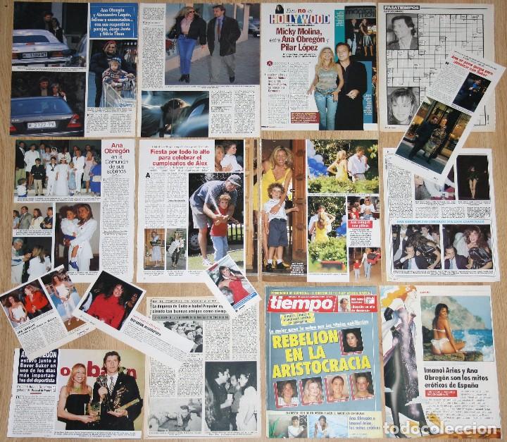 Coleccionismo de Revistas y Periódicos: ANA OBREGON LOTE PRENSA 1980S/90S FOTOS SPAIN SEXY SPAIN ACTRESS CLIPPINGS. Lote 122198635