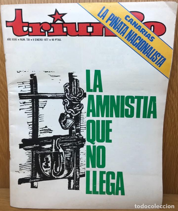 Coleccionismo de revistas y peri&oacute;dicos: Revista Triunfo (08-01-1977) - La amnist&iacute;a que no llega - Contraportada Cami&oacute;n Pegaso 306