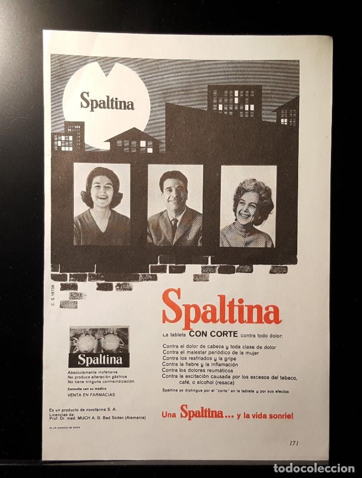 Coleccionismo de Revistas y Peri&oacute;dicos: Hoja Publicidad. Spaltina contra el Dolor. (READERS DIGEST 1963)