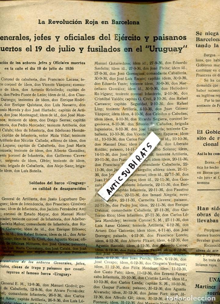 Collection Magazines and Newspapers: PERIODICO PRESENTE 1939 GUERRA CIVIL LISTA DE FUSILADOS EN EL URUGUAY 1936 LLERS MONEDA EXTRANGERA