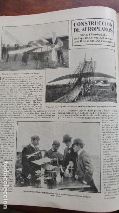 Collezionismo di Riviste e Giornali: CONSTRUCCION DE AEROPLANOS EN BRESLAN ALEMANIA AVION AVIADOR HOJA A&Ntilde;O 1909