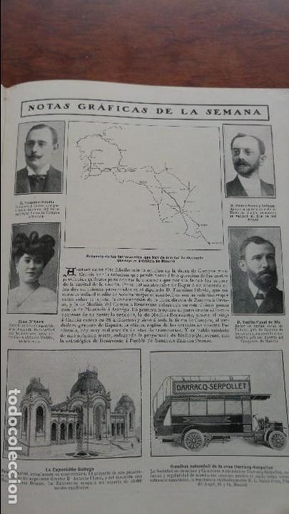 Collezionismo di Riviste e Giornali: PROYECTO FERROCARRILES ENTRE GALICIA MADRID TREN LINEA FERREA HOJA A&Ntilde;O 1909