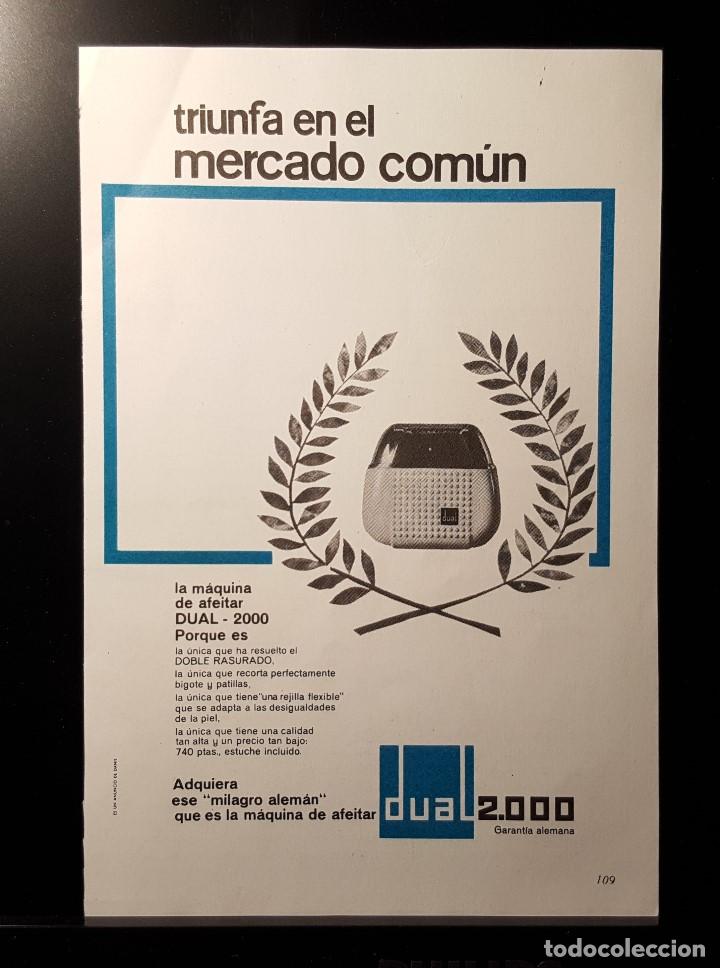 Coleccionismo de revistas y peri&oacute;dicos: Hoja Publicidad. Afeitadora Alemana Dual 2000. Triunfa en el Mercado Comun.(READERS DIGEST 1963)