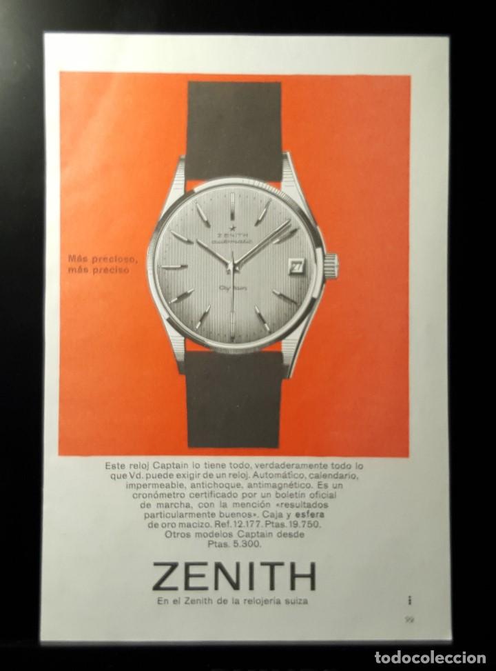 Coleccionismo de Revistas y Peri&oacute;dicos: Hoja Publicidad. Reloj Suizo Zenith. El Zenith de la Relojeria Suiza. (READERS DIGEST 1963)