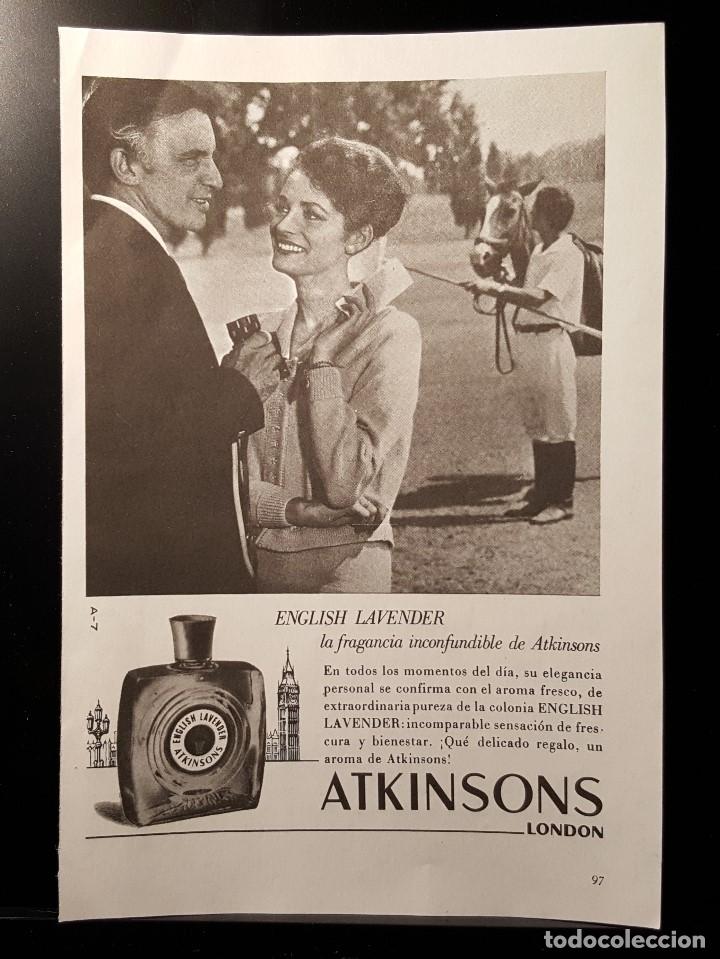 Coleccionismo de Revistas y Peri&oacute;dicos: Hoja Publicidad. English Lavande. Colonia Lavanda Atkinsons. London(READERS DIGEST 1963)