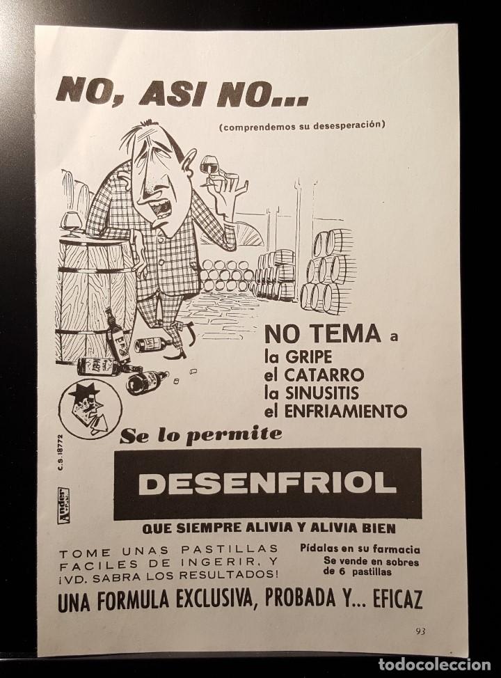 Coleccionismo de Revistas y Peri&oacute;dicos: Hoja Publicidad. Desenfriol. Para la Gripe, para El Catarro. (READERS DIGEST 1963)