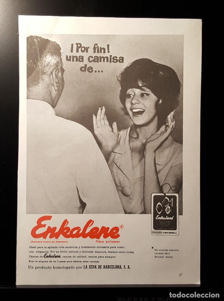 Coleccionismo de Revistas y Peri&oacute;dicos: Hoja Publicidad. Por fin una Camisa Enkalene. La Seda de Barcelona.  (READERS DIGEST 1963)