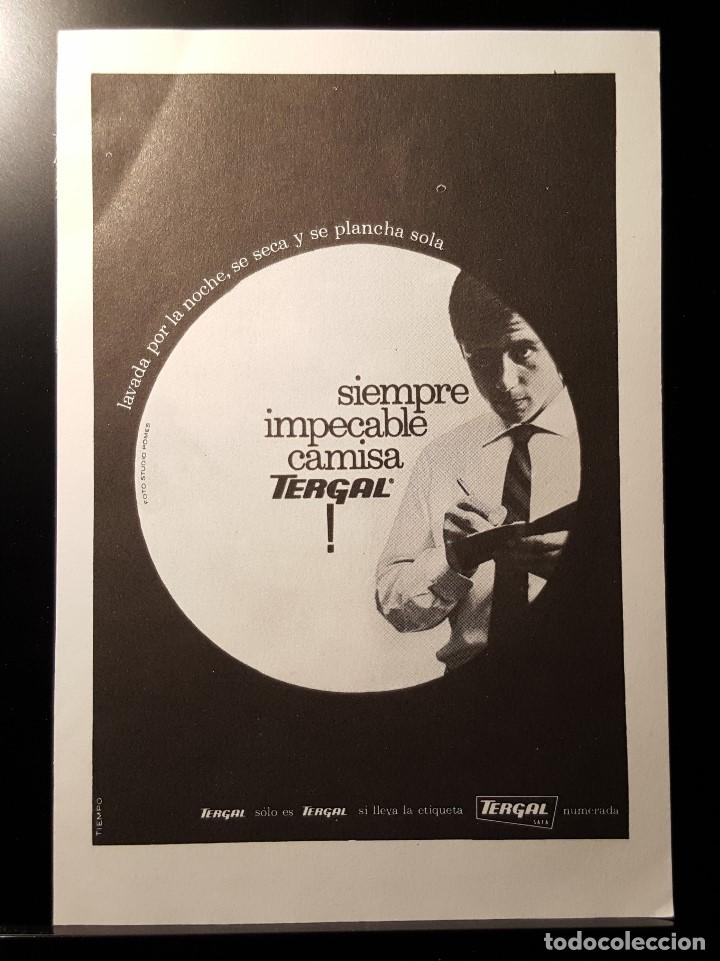 Coleccionismo de Revistas y Peri&oacute;dicos: Hoja Publicidad. Camisa Tergal. Siempre Impecable. (READERS DIGEST 1963)