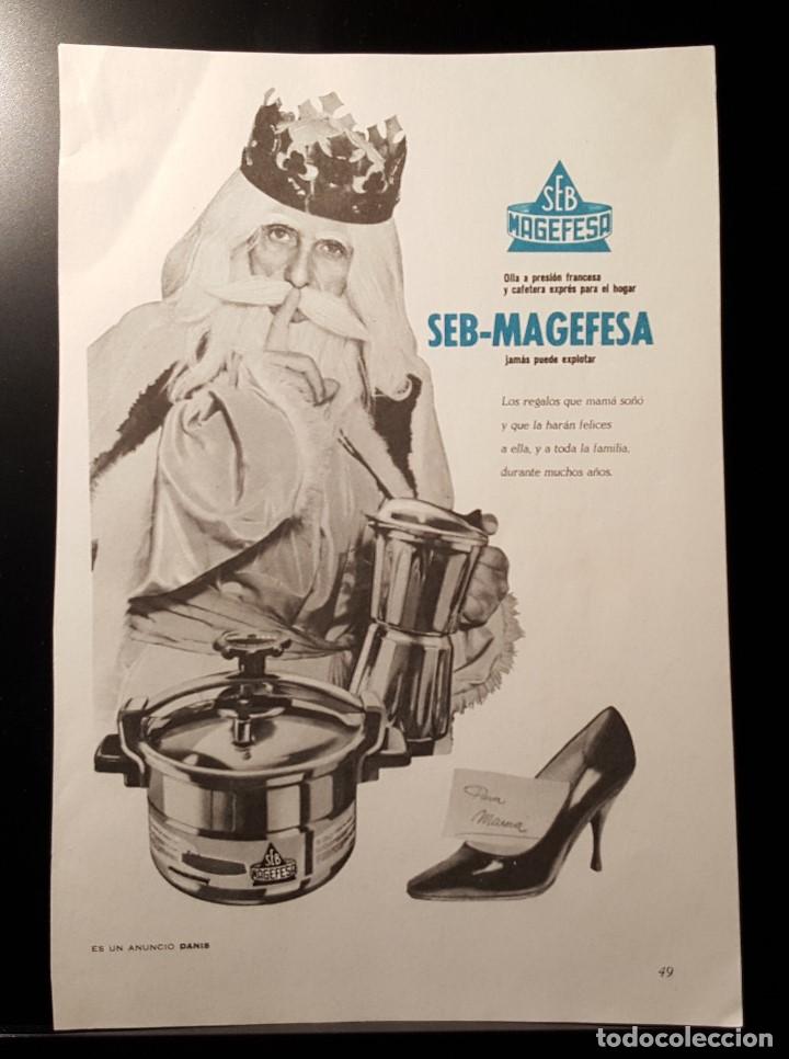 Coleccionismo de Revistas y Peri&oacute;dicos: Hoja Publicidad. Olla y Cafetera Seb-Magefesa. Para Mama. (READERS DIGEST 1963)