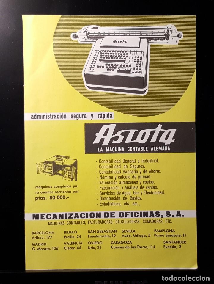 Coleccionismo de Revistas y Peri&oacute;dicos: Hoja Publicidad. Maquina Contable Alemana. Ascota. (READERS DIGEST 1963)