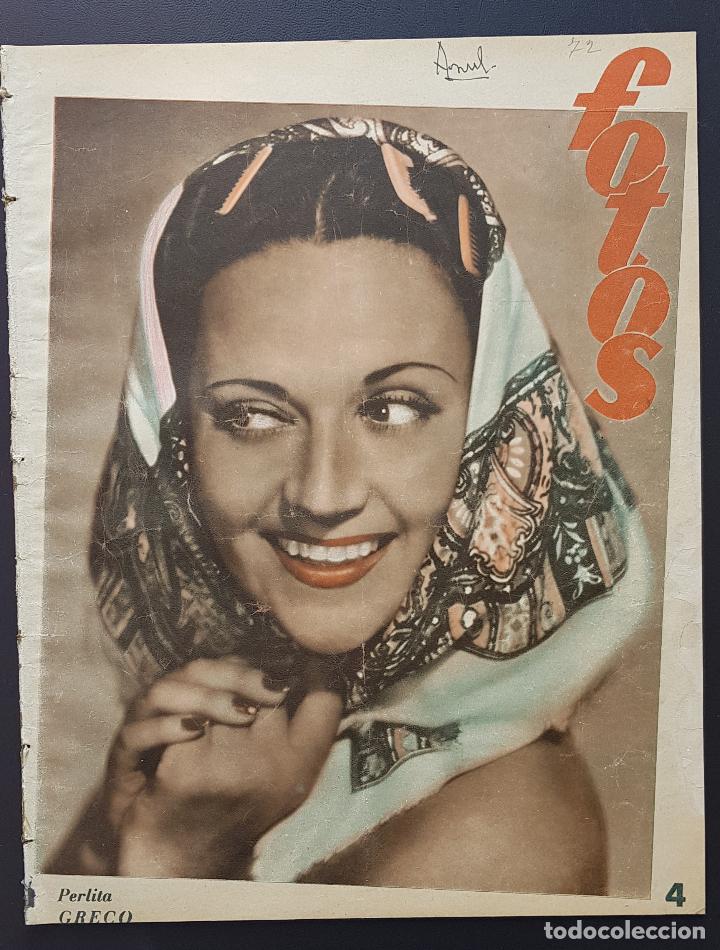 Coleccionismo de revistas y peri&oacute;dicos: REVISTA FOTOS 1952 PERLITA GRECO LUISA ORTEGA  EL LADRON DE VENECIA ALVARO DE LA IGLESIA ATLANTIDA