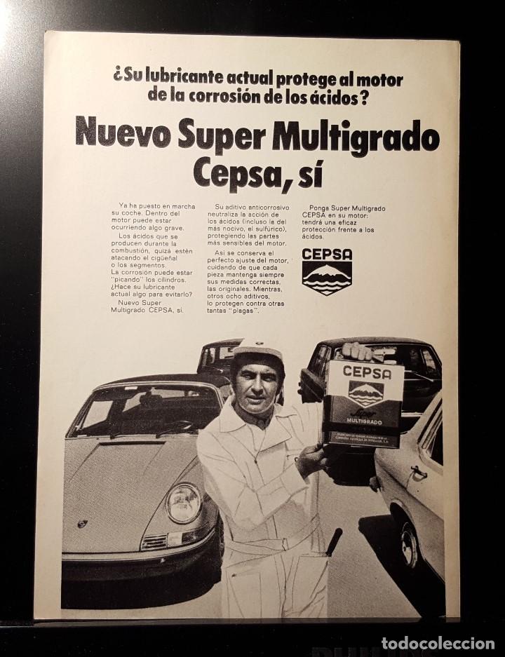 Coleccionismo de Revistas y Peri&oacute;dicos: Hoja Publicidad. Cara 1: Super Multigrado Cepsa. Cara 2: Planinver. Inversion.  READERS DIGEST 1972)