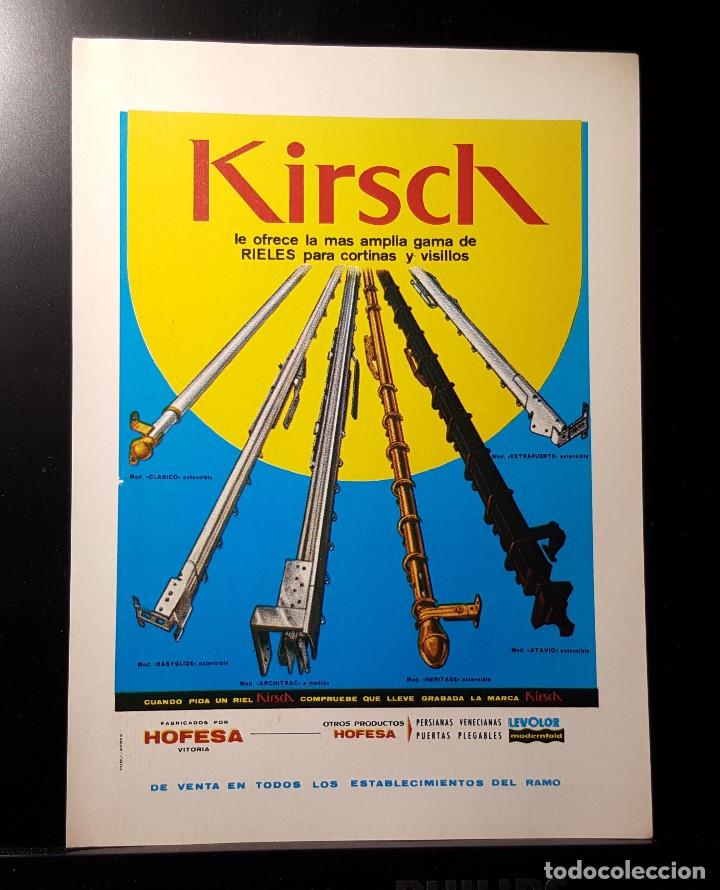 Coleccionismo de Revistas y Peri&oacute;dicos: Hoja Publicidad. Rieles cortinas y Visillos. Kirsch. Hofesa. READERS DIGEST 1972)