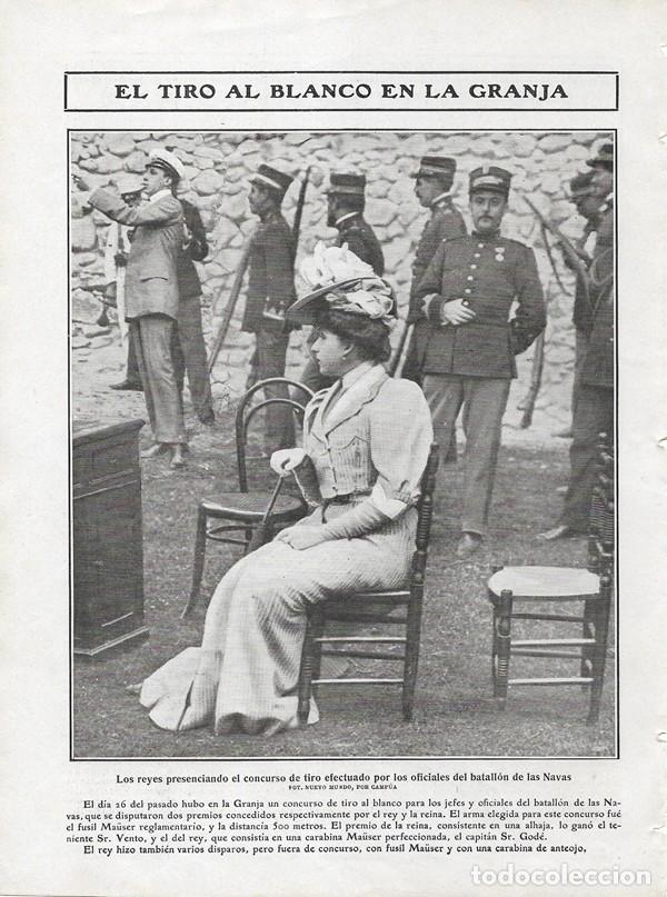 Collection Magazines and Newspapers: 1906 HOJA REVISTA SEGOVIA LA GRANJA REYES ALFONSO XIII VICTORIA TIRO AL BLANCO BATALL&Oacute;N DE LAS NAVAS
