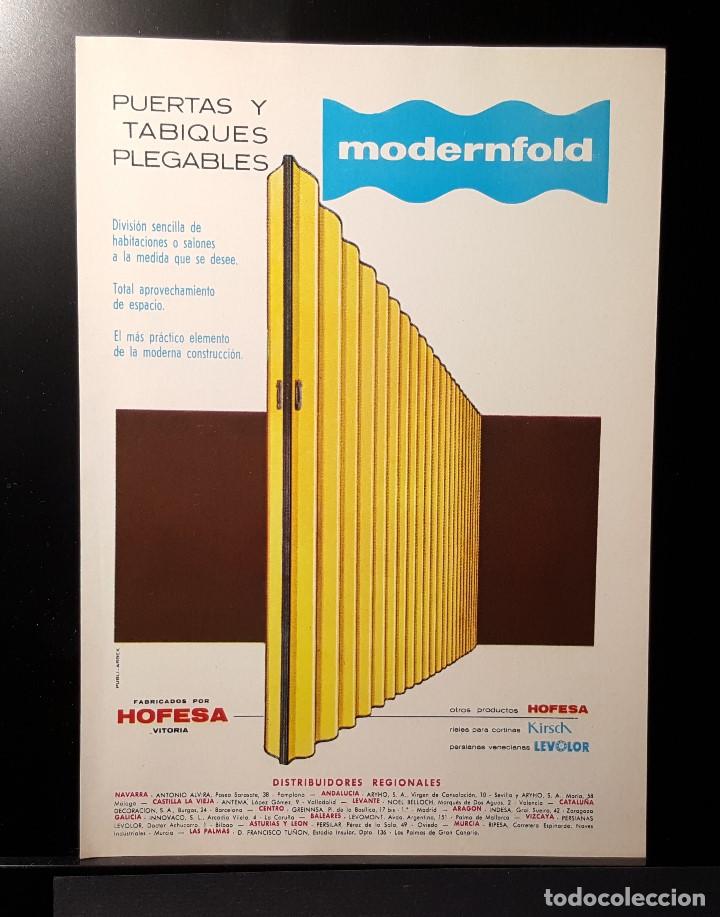 Coleccionismo de Revistas y Peri&oacute;dicos: Hoja Publicidad. Puertas y Tabiques Modernfold. READERS DIGEST 1972)