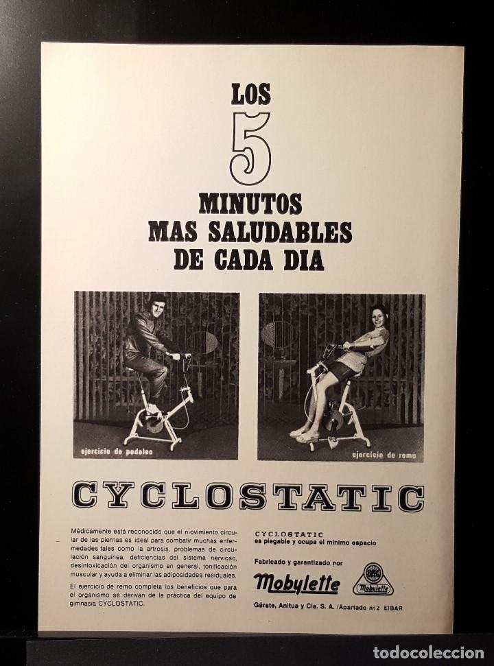 Coleccionismo de Revistas y Peri&oacute;dicos: Hoja Publicidad.Cara 1:  Cyclostatic Mobylette. Cara 2: Instituto Americano. READERS DIGEST 1972)