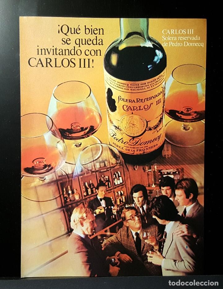 Coleccionismo de Revistas y Peri&oacute;dicos: Hoja Publicidad. Solera Reservada Carlos III. Pedro Domecq. READERS DIGEST 1972)