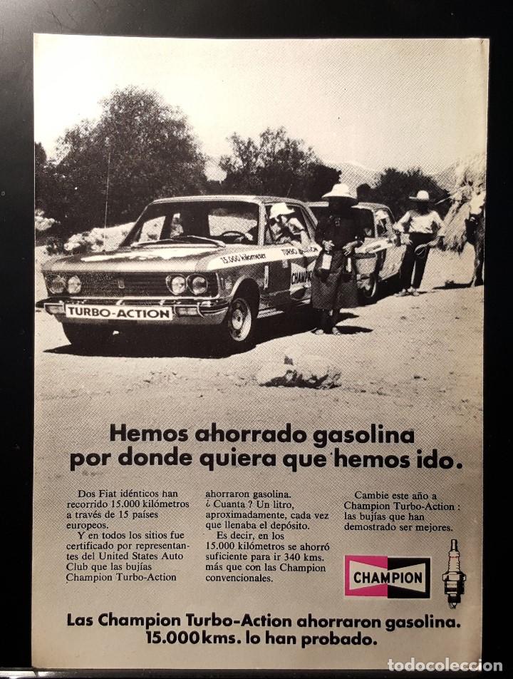 Coleccionismo de Revistas y Peri&oacute;dicos: Hoja Publicidad. Bujias Champion. Ahorrando Gasolina. READERS DIGEST 1972)