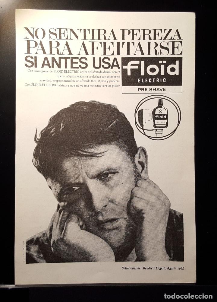 Coleccionismo de Revistas y Peri&oacute;dicos: Hoja Publicidad. Pre Shave Electric Flo&iuml;d. No Sienta Pereza de Afeitarse. READERS DIGEST 1966)