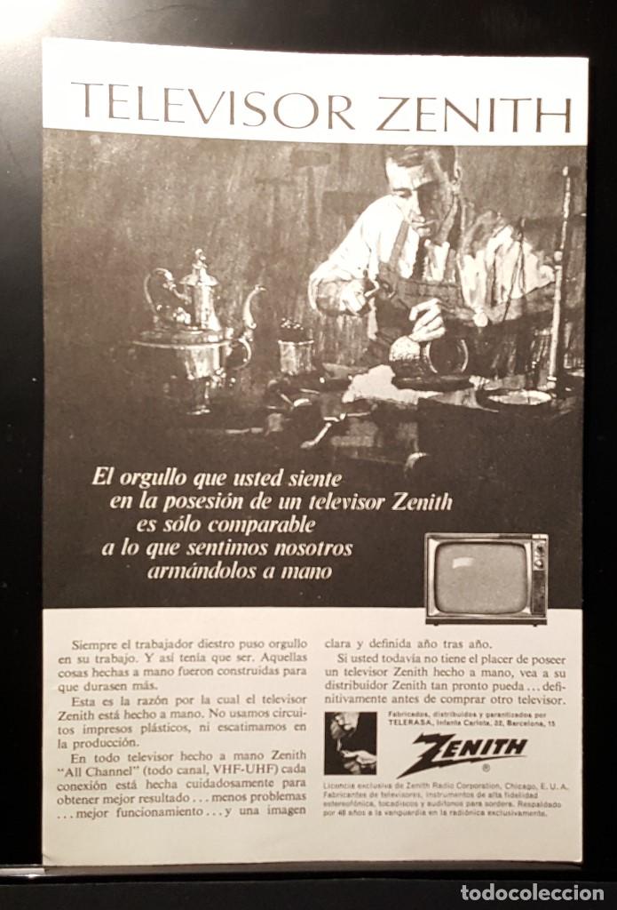 Coleccionismo de Revistas y Peri&oacute;dicos: Hoja Publicidad. Televisor Zenith. READERS DIGEST 1966)
