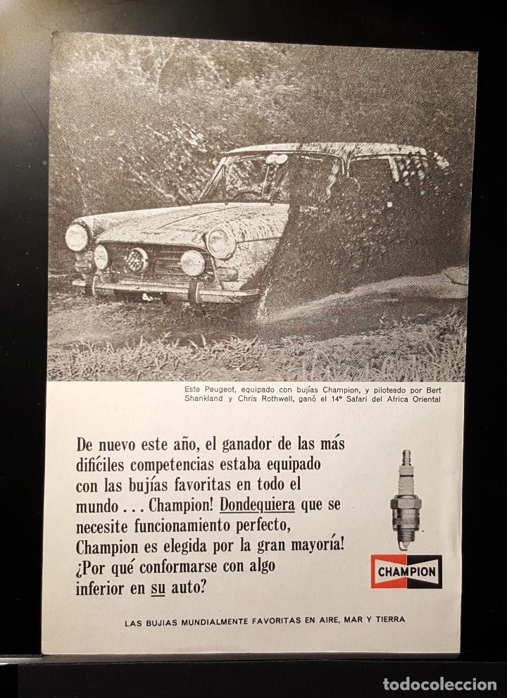 Coleccionismo de Revistas y Peri&oacute;dicos: Hoja Publicidad. Cara 1: Bujias Champion. Cara 2: Maquina para aprender Idiomas.READERS DIGEST 1966)